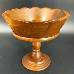 Vintage MCM Wooden Compote
